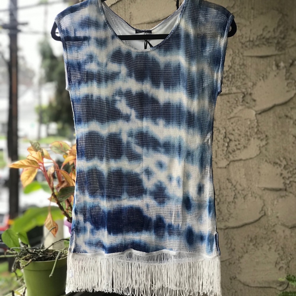 Hand knit tie dye top
